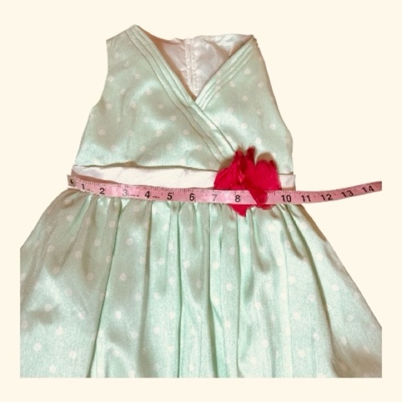 Nanette Girl Floral Pastel Green Sleeveless Dress Size 5 - Picture 6 of 8